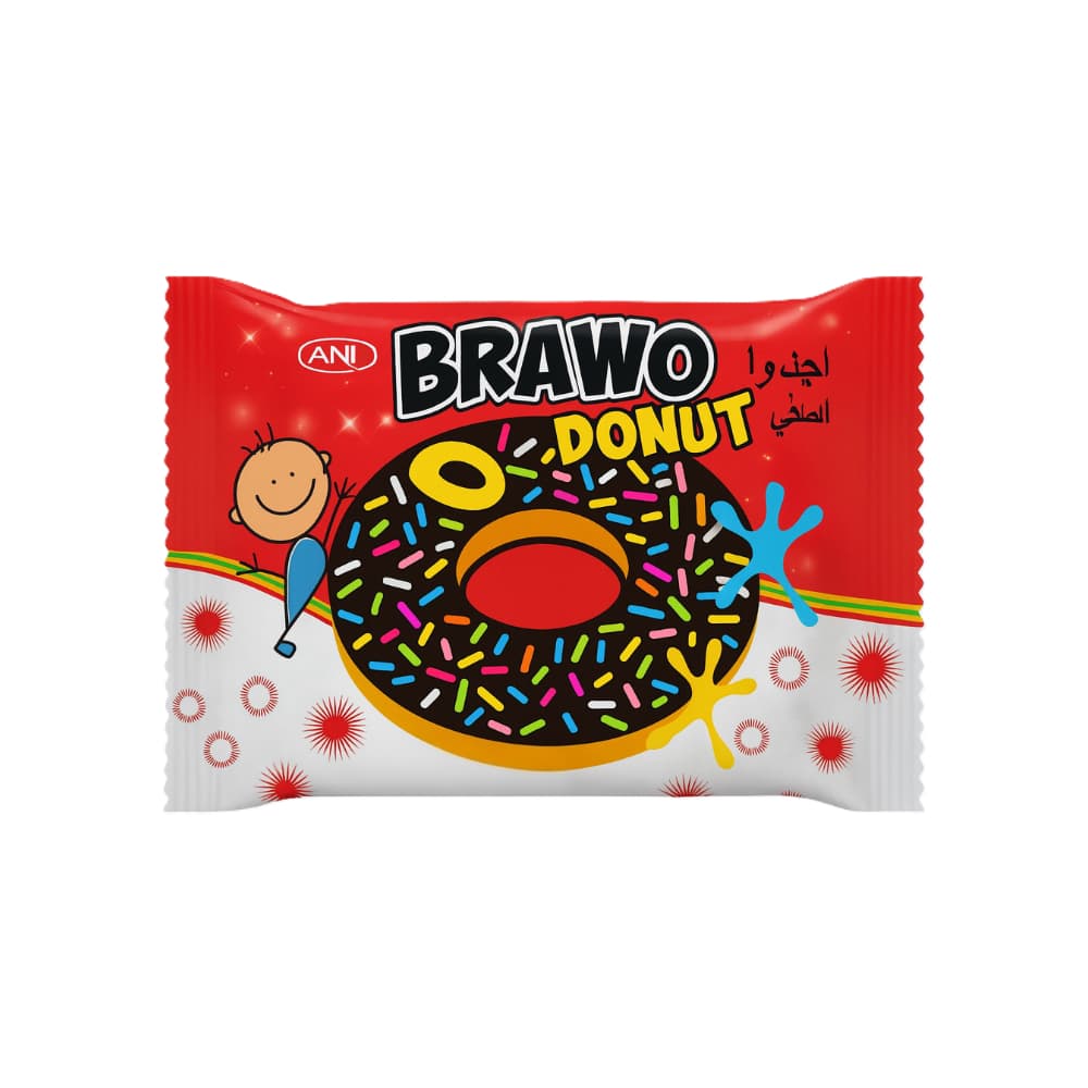 Pastel con salsa cubierto de cacao cremoso y gránulos Brawo (40 g / 1.41 oz) - Imagen 1