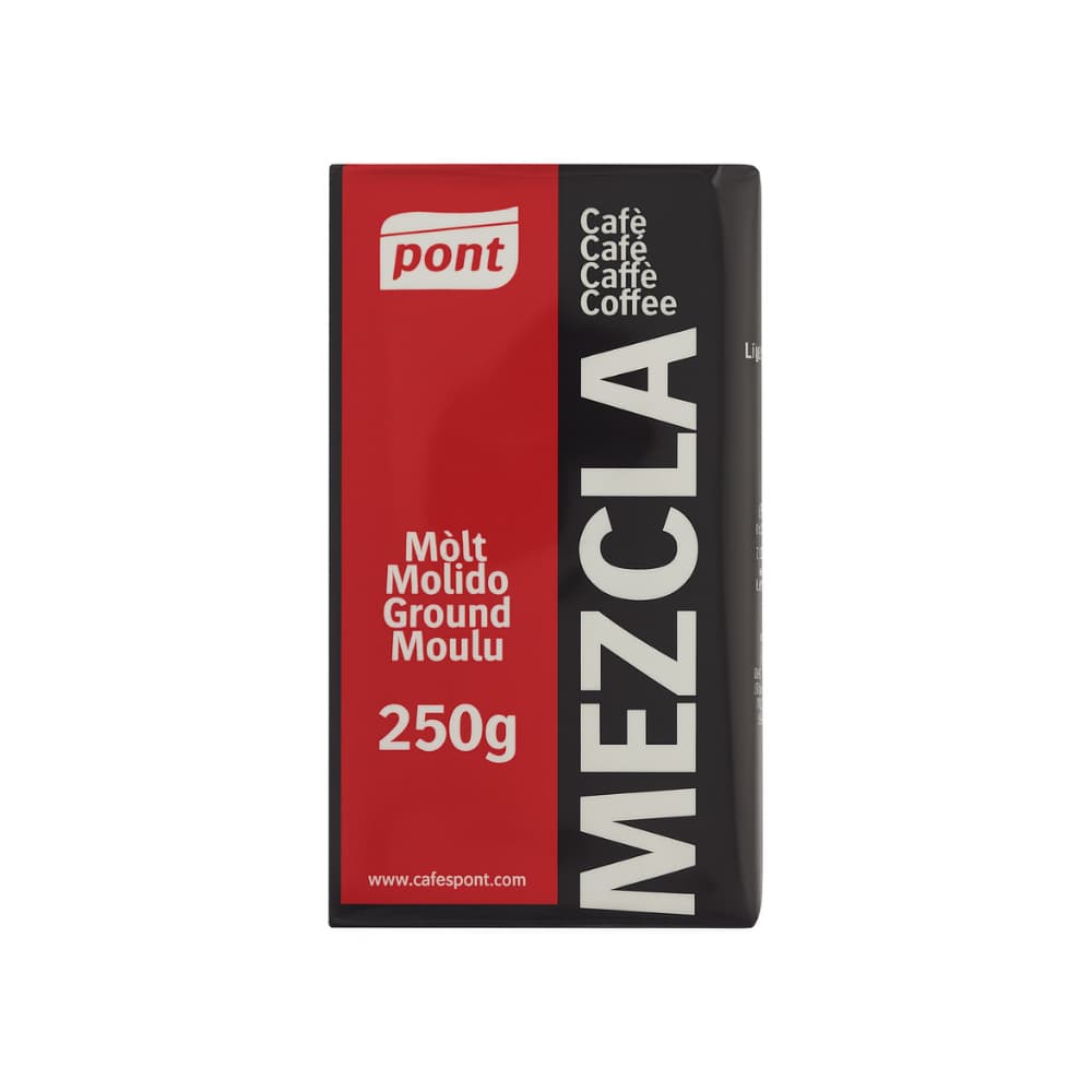 Café molido de tueste natural y torrefacto Pont (250 g / 8.81 oz) - Imagen 1