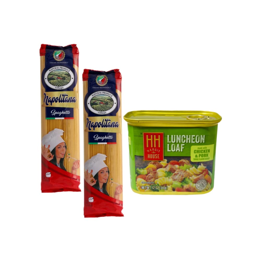 Jamón cocido con sabor ahumado a cerdo y pollo + Espaguetis napolitana - Imagen 1