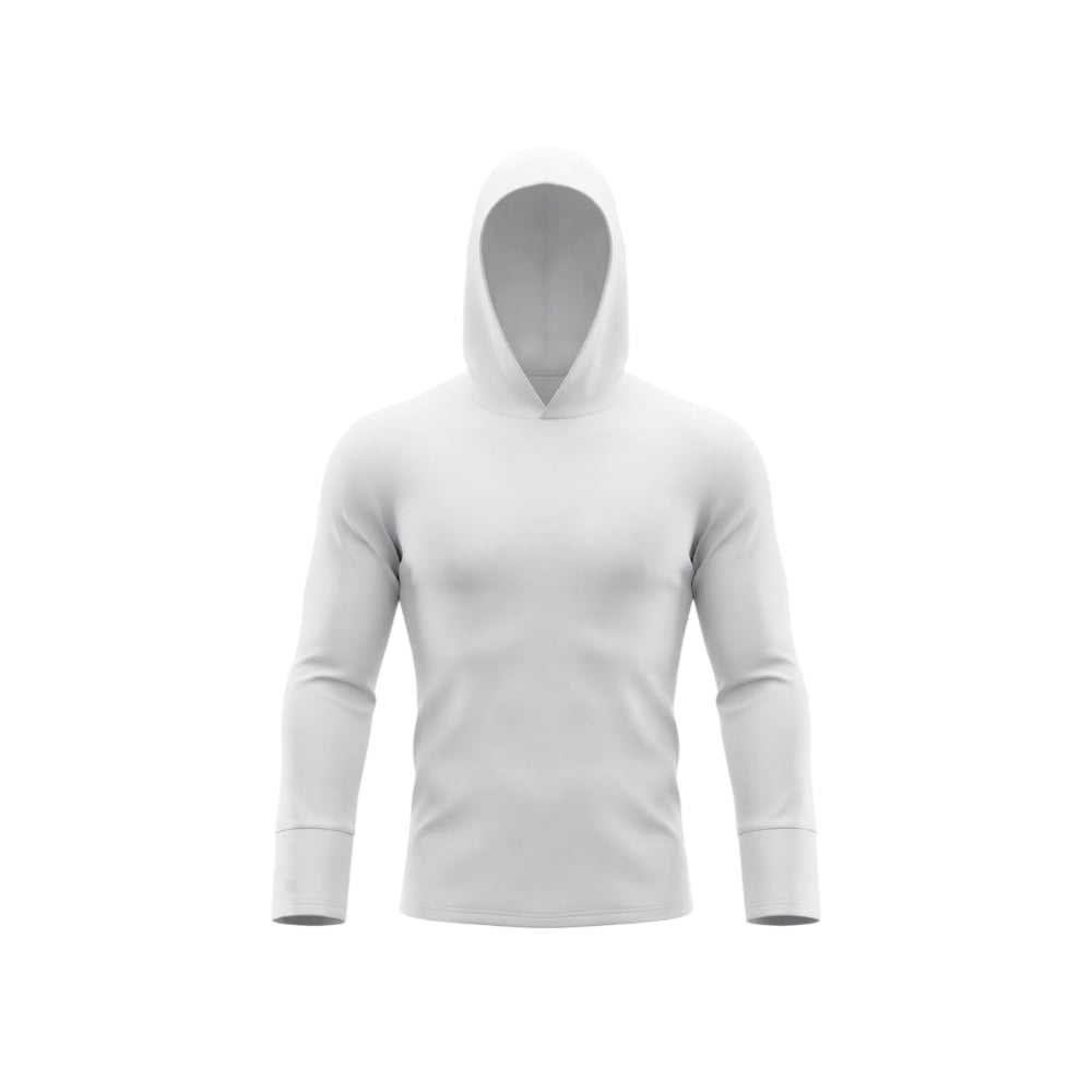 Enguatada deportiva blanca de mangas largas con capucha Torbex (Talla única) - Imagen 1