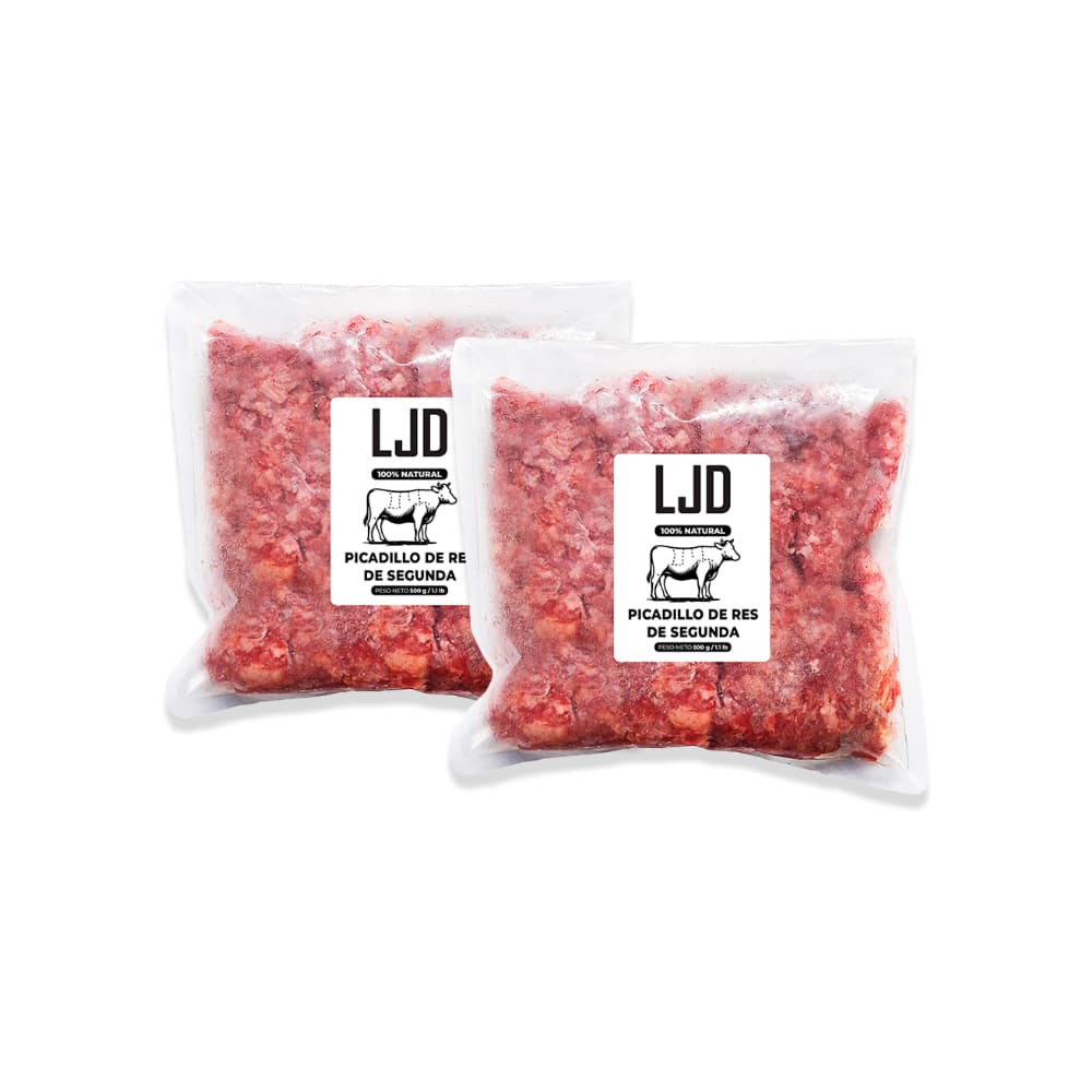 Picadillo de res de segunda LJD (2 x 500 g / 1.1 lb) - Imagen 1