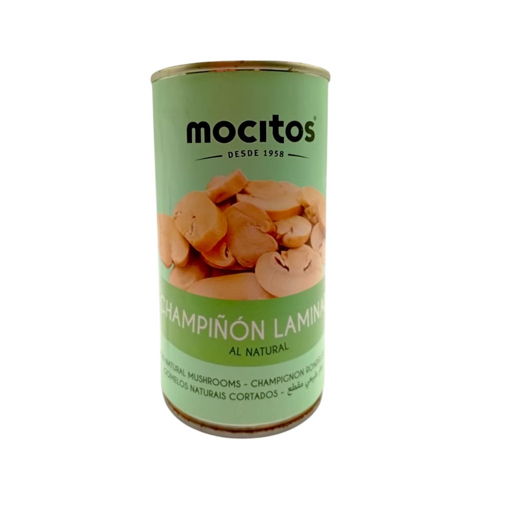 Champiñón laminado al natural Mocitos (355 g / 12.52 oz) - Imagen 1