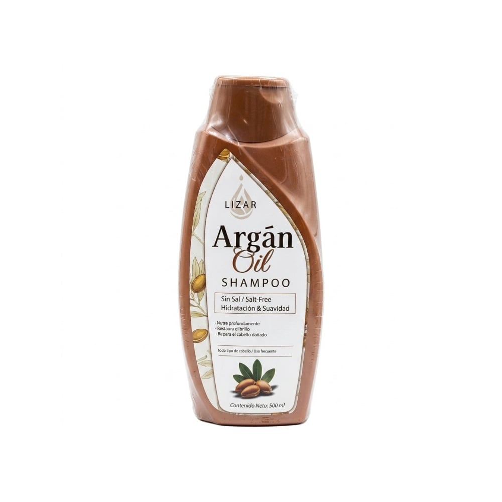 Champú sin sal con aceite de argán Lizar (500 ml) - Imagen 1