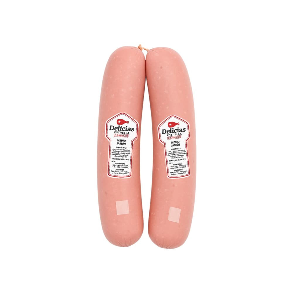 Medio jamón Delicias Estrella (2 x 750 g / 1.65 lb) - Imagen 1