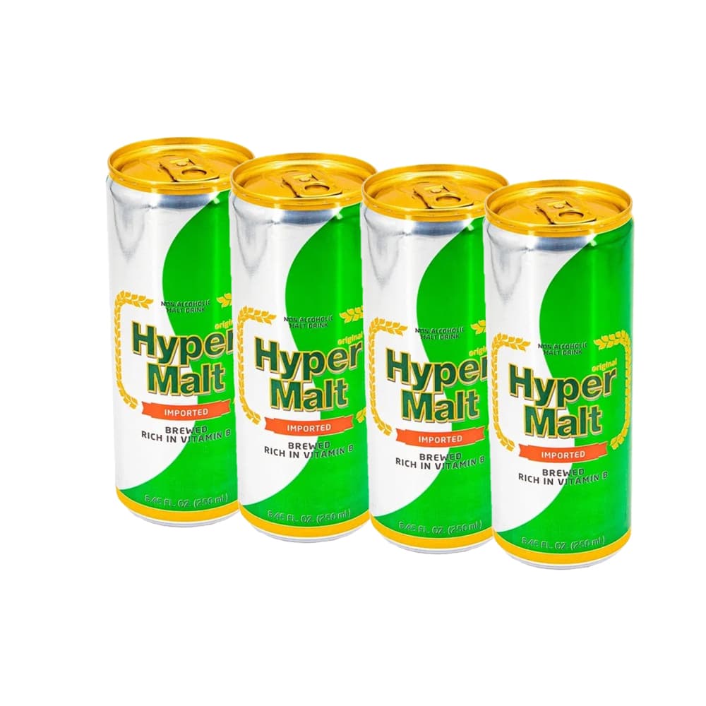 Malta sin alcohol Hyper Malt (4 x 250 ml) - Imagen 1