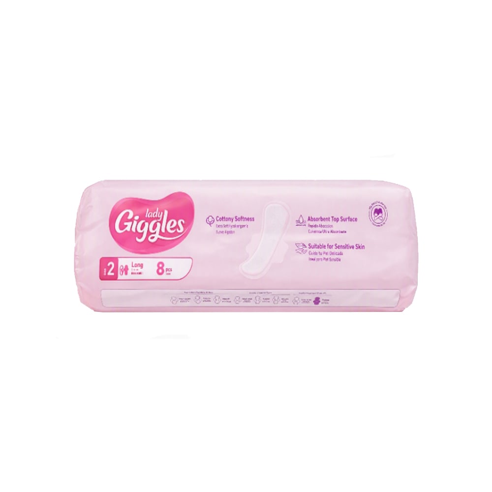 Toallas sanitarias larga talla 2 Lady Giggles (8 U) - Imagen 1