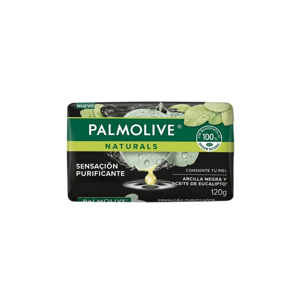 Jabón humectante de arcilla negra y aceite de eucalipto Palmolive (120 g / 4.23 oz) - Imagen 1