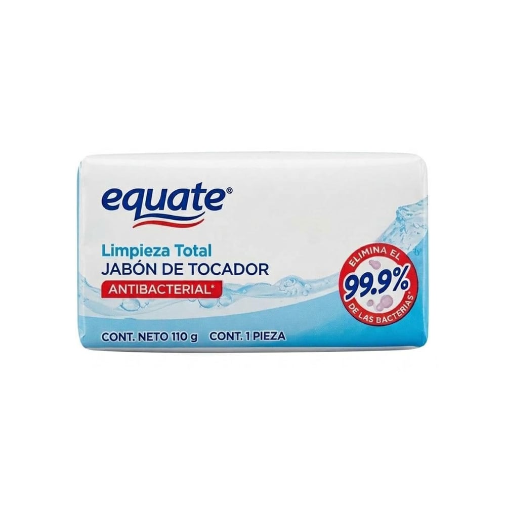 Jabón de tocador limpieza total antibacterial Equate (110 g / 3.88 oz) - Imagen 1