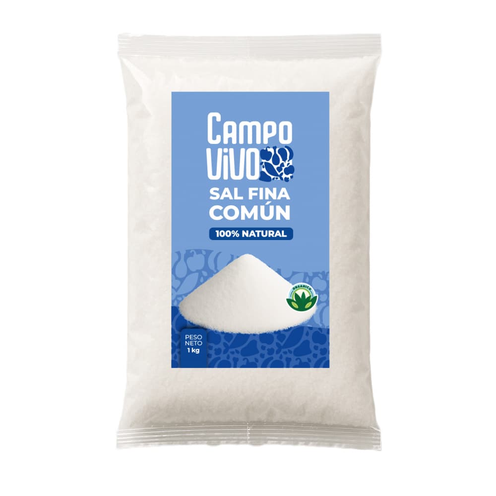 Sal fina común Campo Vivo (1 kg / 2.2 lb) - Imagen 1