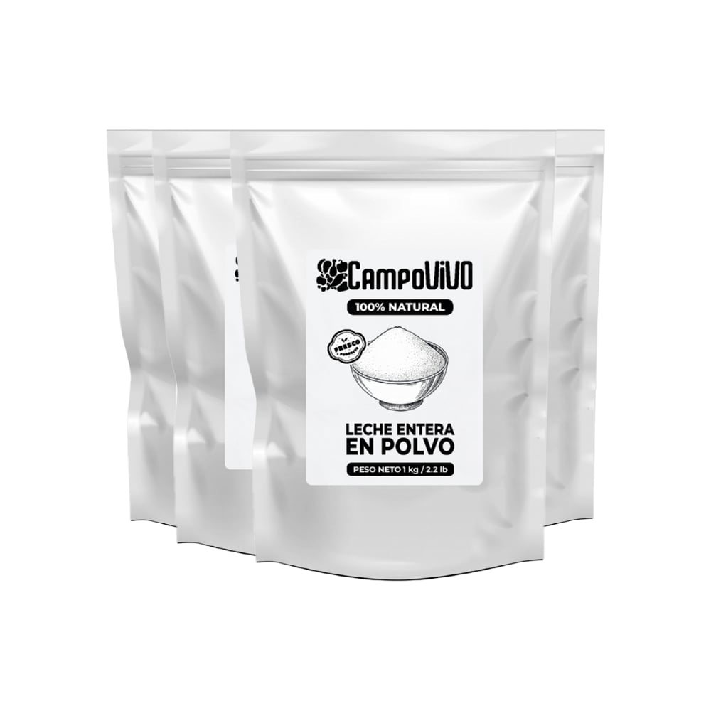 Leche entera en polvo Campo Vivo (4 x 1 kg / 2.2 lb) - Imagen 1