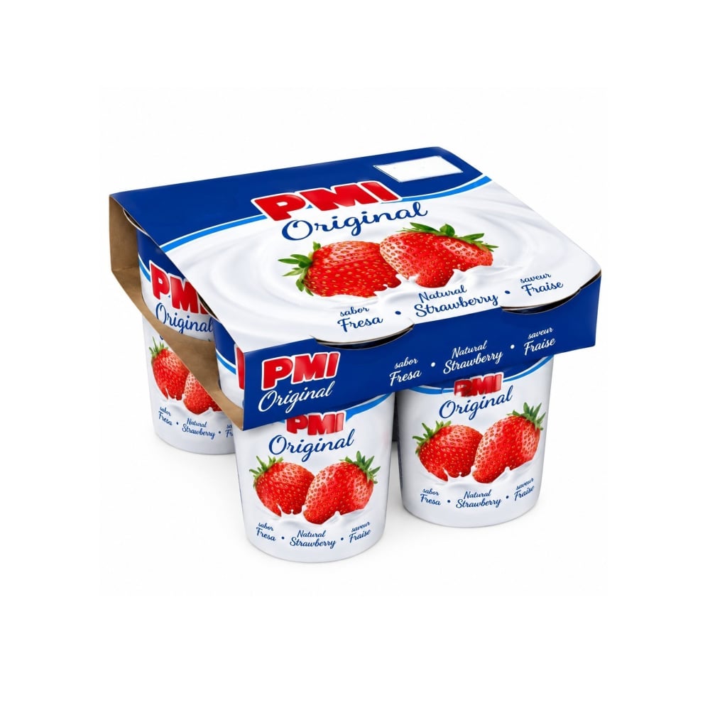 Yogurt sabor fresa Original PMI (4 x 120 g / 4.23 oz) - Imagen 1