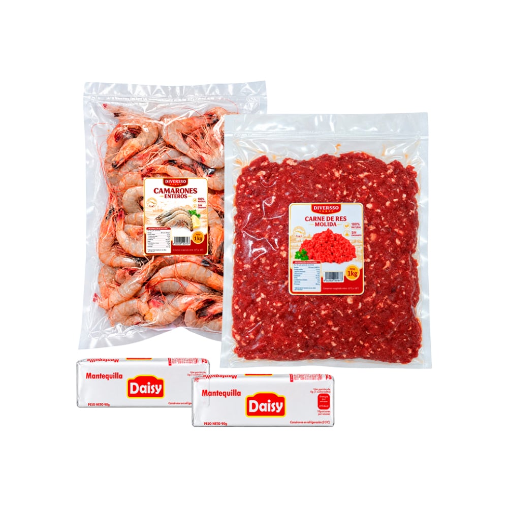 Combo: Camarones + Carne de res molida + mantequilla - Imagen 1