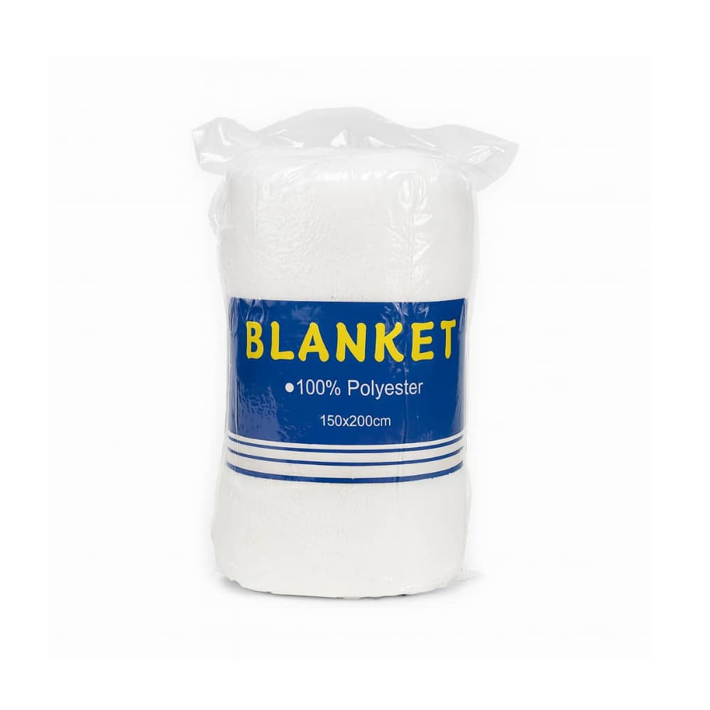 Colcha 100 % poliéster color blanco LGCL 150 cm x 200 cm - Imagen 1