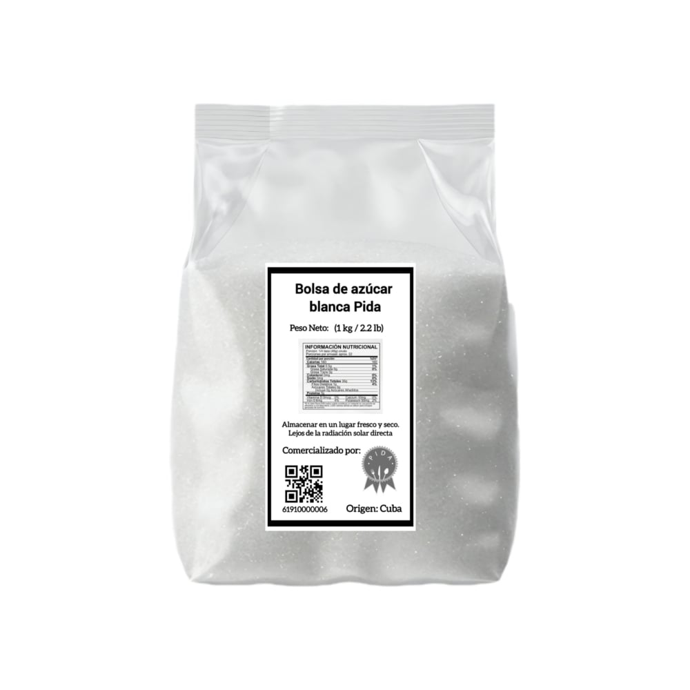 Azúcar blanca Pida (1 kg / 2.2 lb) - Imagen 1