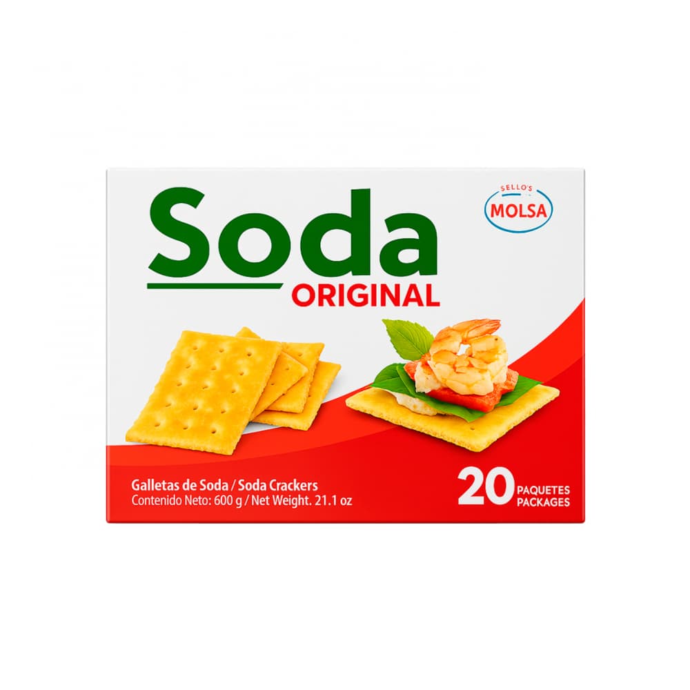 Galletas de soda original Molsa (600 g / 1.32 lb) - Imagen 1