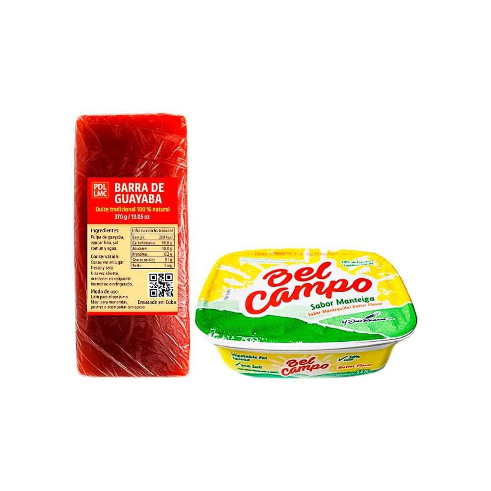 Barra de guayaba + Crema vegetal con sabor a mantequilla - Imagen 1