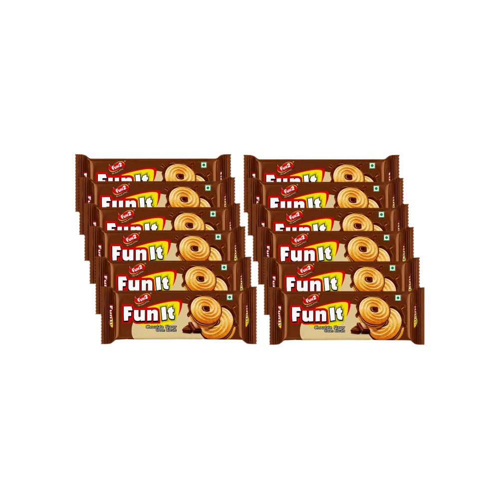 Galleta de crema con sabor a chocolate Fun2 (12 x 36 g / 1.27 oz) - Imagen 1