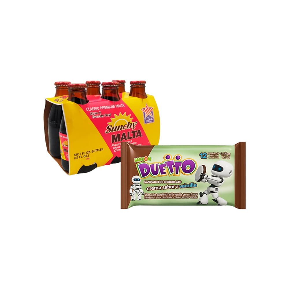 Combo de galletas dulces de chocolate + malta en botella (six pack) - Imagen 1