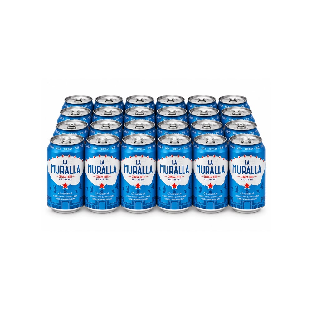 Cerveza lager La Muralla (24 x 330 ml) - Imagen 1