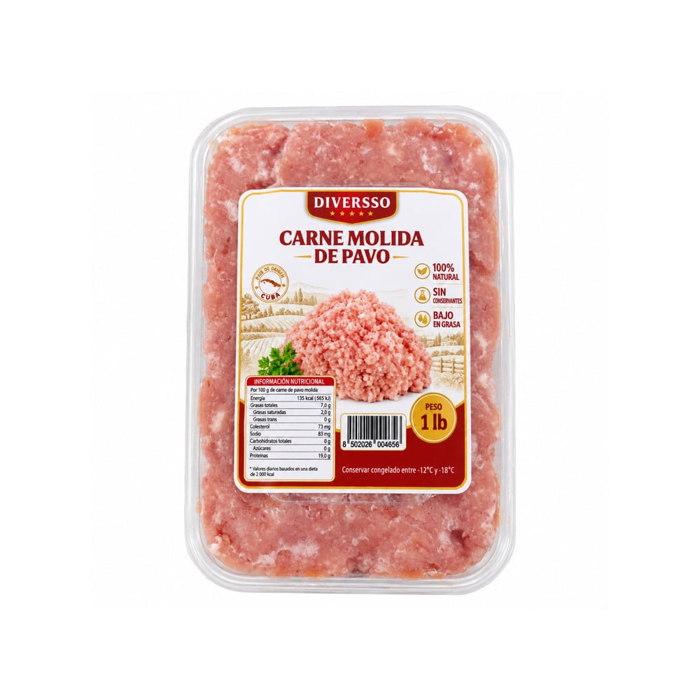Carne Molida de Pavo Diversso (454 g / 1 lb) - Imagen 1