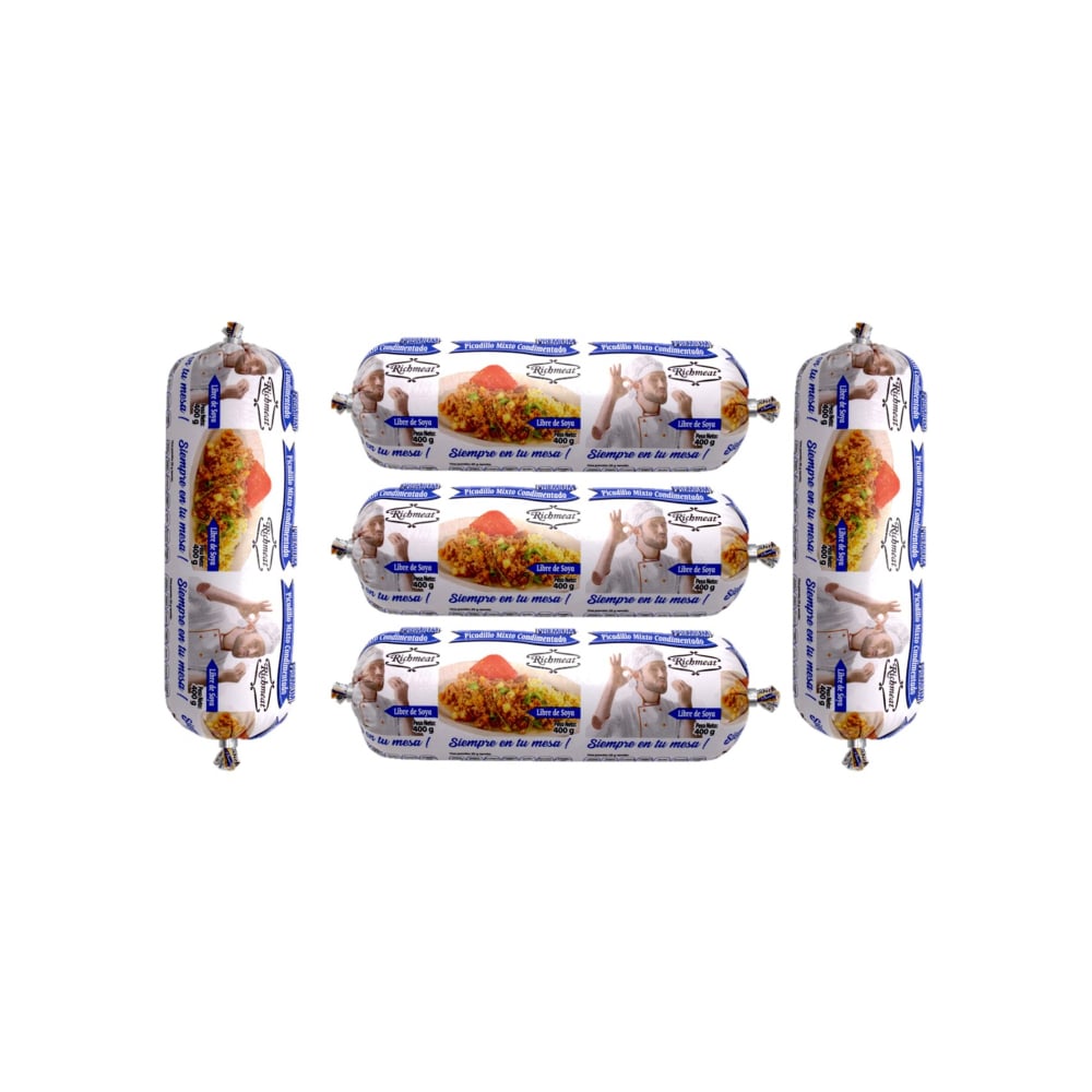 Picadillo mixto condimentado de pollo y cerdo El Cocinerito Richmeat (5 x 400 g / 14.10 oz) - Imagen 1