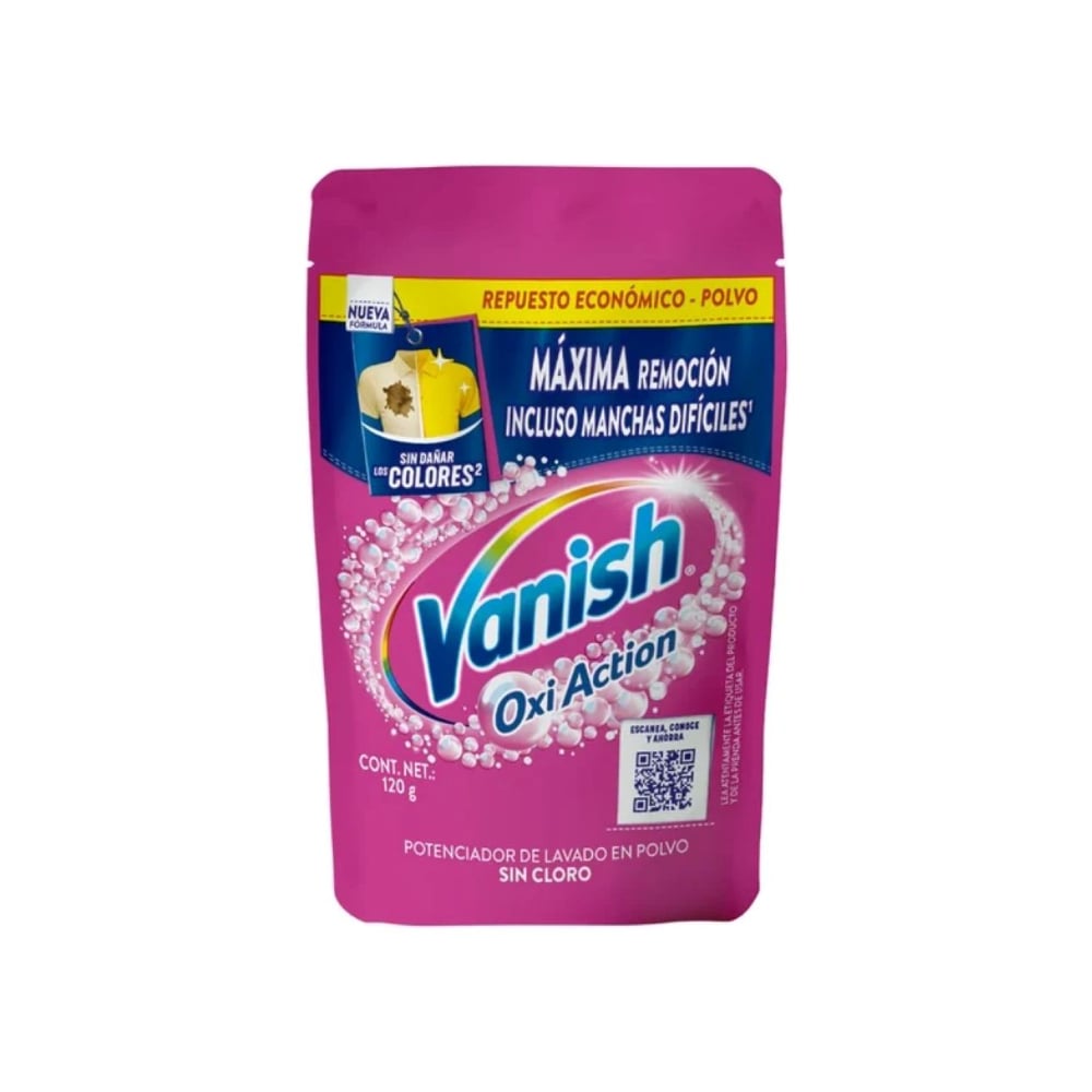 Potenciador de lavado en polvo sin cloro Vanish Oxi Action (120 g / 4.23 oz) - Imagen 1