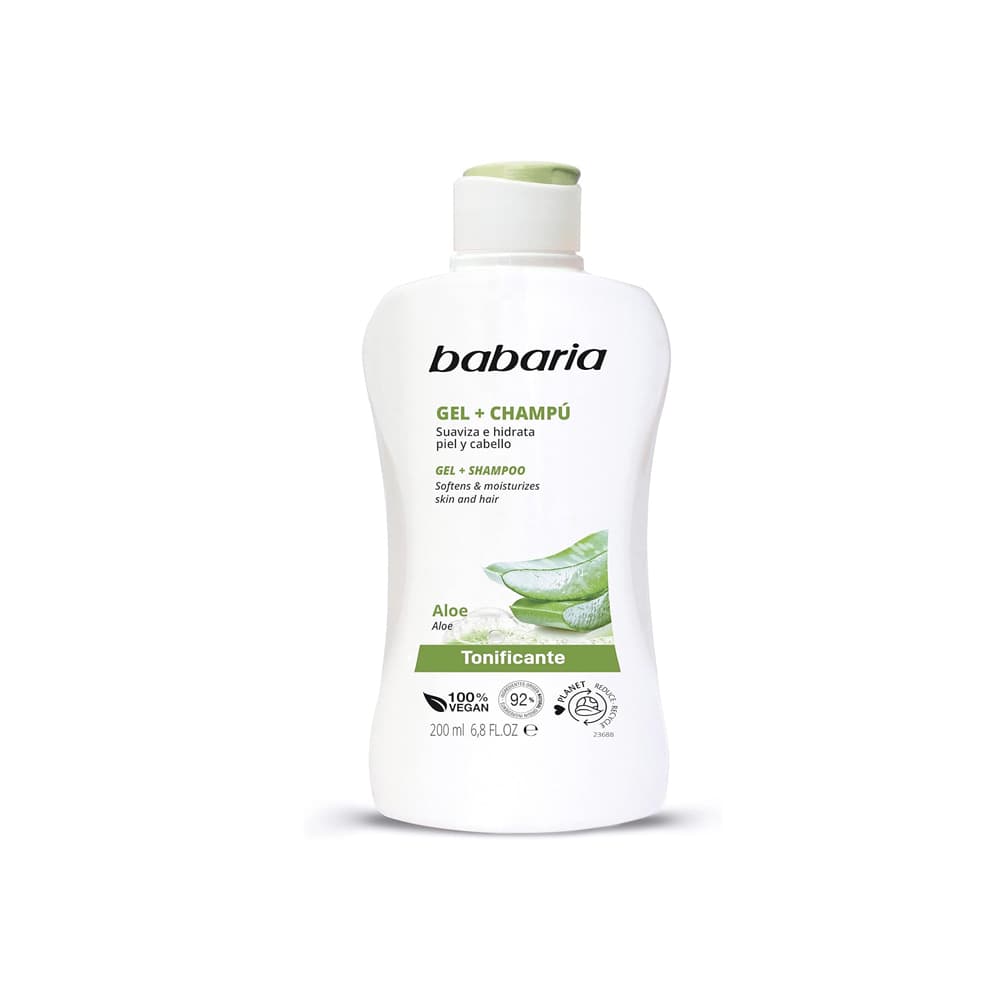 Gel & champú tonificante con Aloe Vera Babaria (200 ml) - Imagen 1