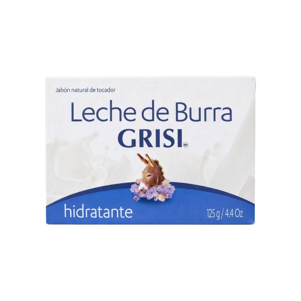 Jabón natural de tocador hidratante leche de burra Grisi (125 g / 4.41 oz) - Imagen 1