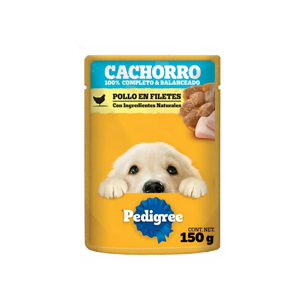 Alimento pollo en filetes para perro cachorro Pedigree (150 g / 5.29 oz) - Imagen 1