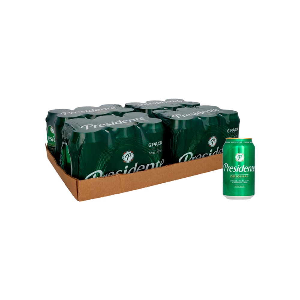 Cerveza de lata Presidente (24 x 355 ml / 12 oz) - Imagen 1