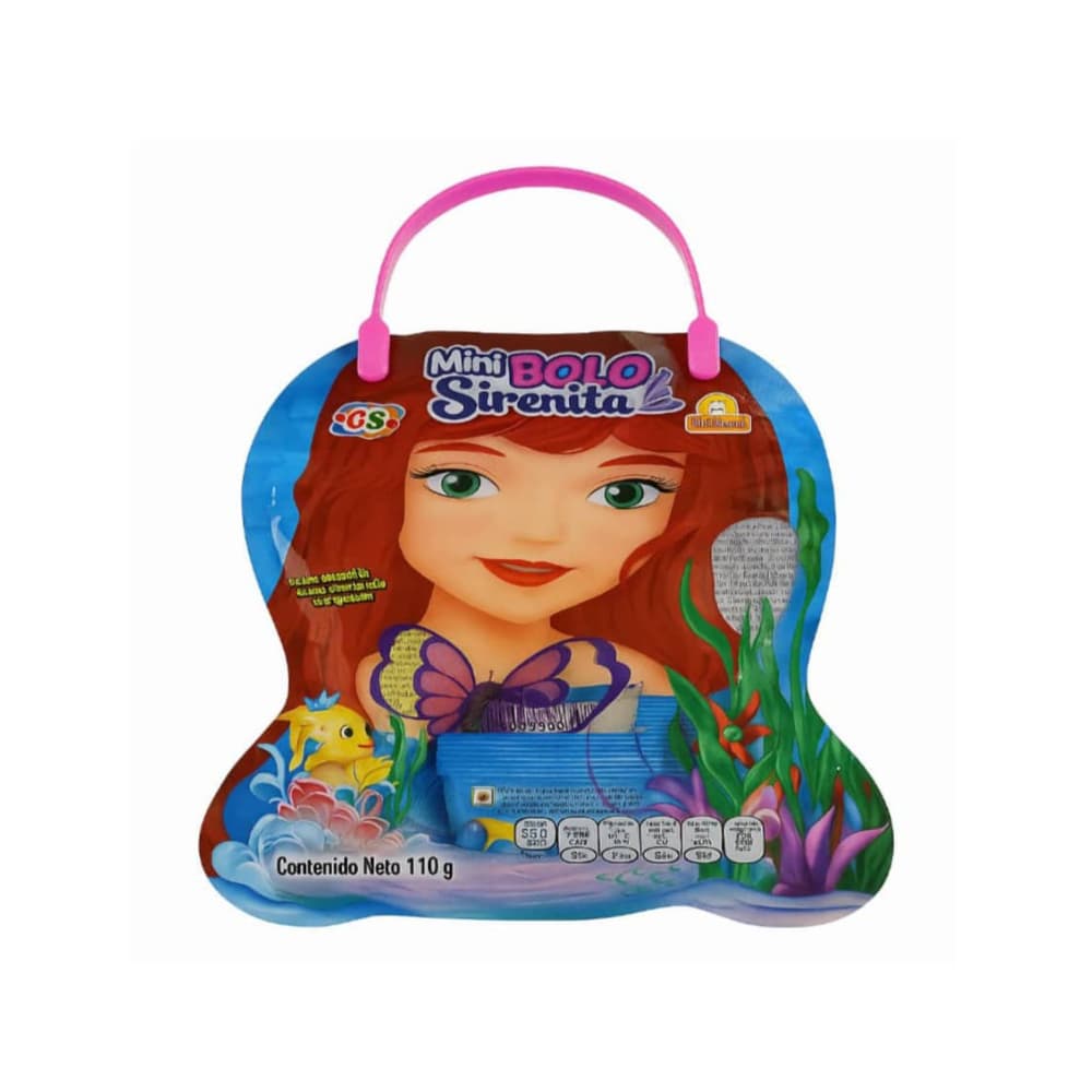 Surtido de dulces, galletas y juguetes con dulce Mini Bolo Sirenita (110 g / 4.2 oz) - Imagen 1