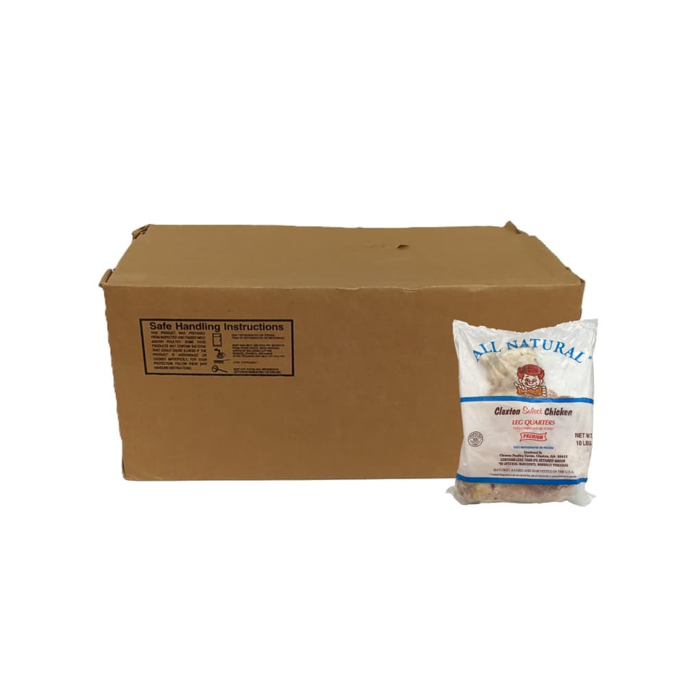 Caja de cuartos traseros de pollo Claxton Select Chicken (18.1 kg / 40 lb) - Imagen 1