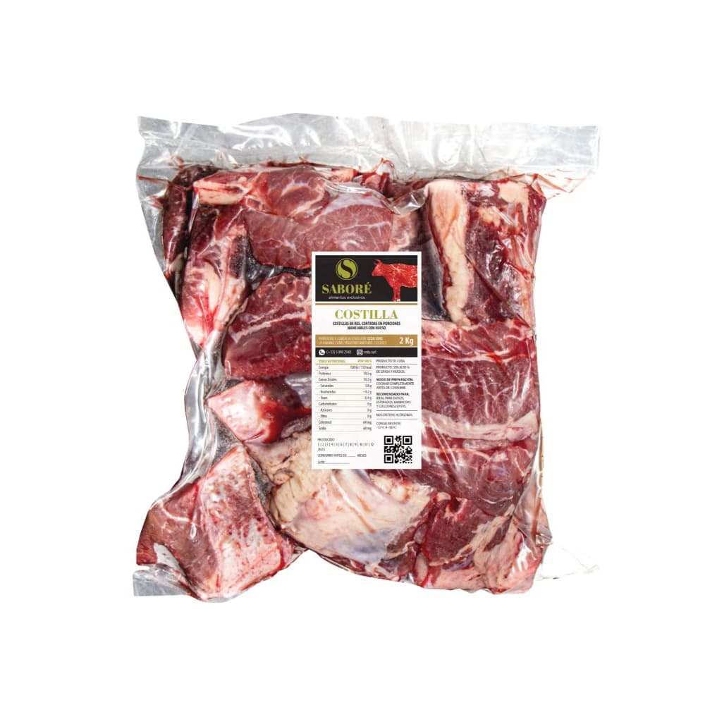 Costillas troceada de res Saboré (2 kg / 4.4 lb) - Imagen 1