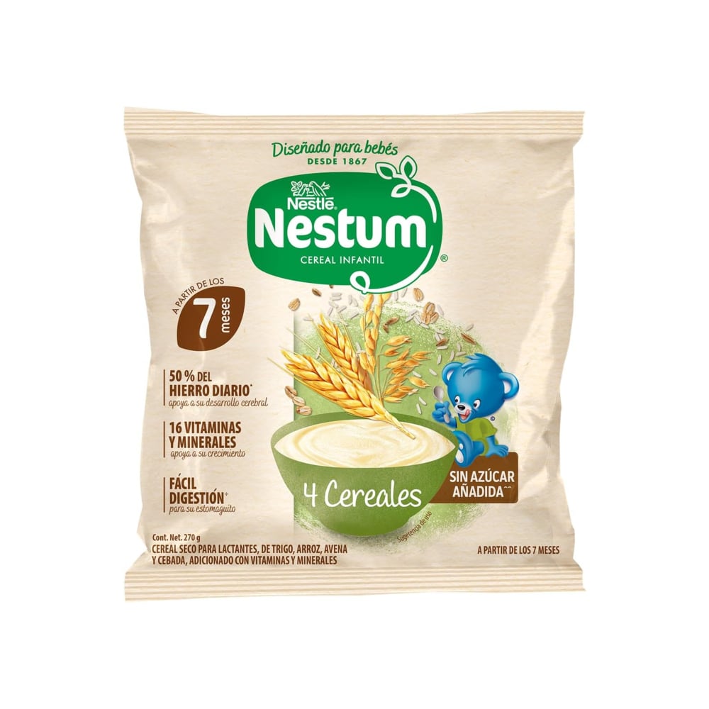 Cereal seco para lactantes de trigo, arroz, avena y cebada Nestum Nestlé (270 g / 9.52 oz) - Imagen 1