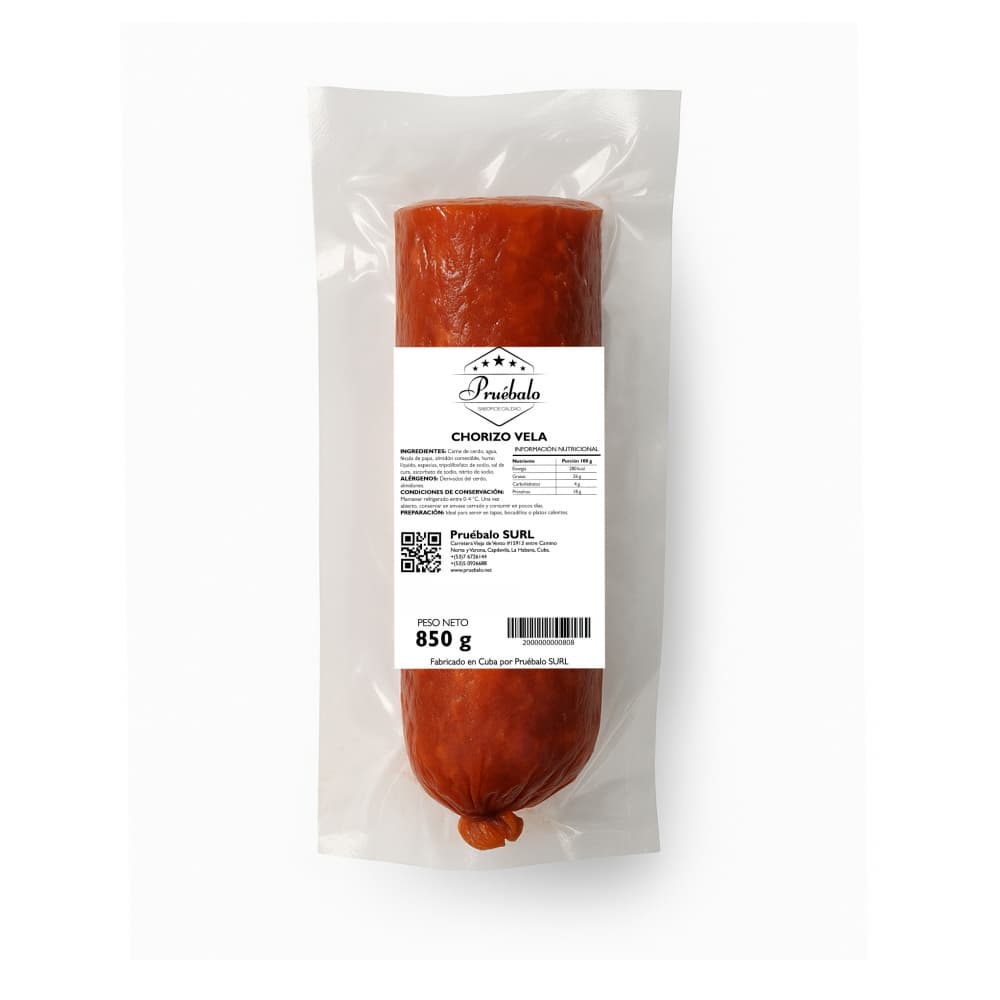 Chorizo vela Pruébalo (850 g / 1.87 lb) - Imagen 1