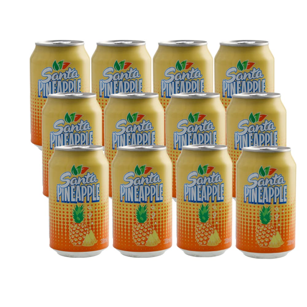 Refresco gaseado de piña Santa (12 x 330 ml) - Imagen 1
