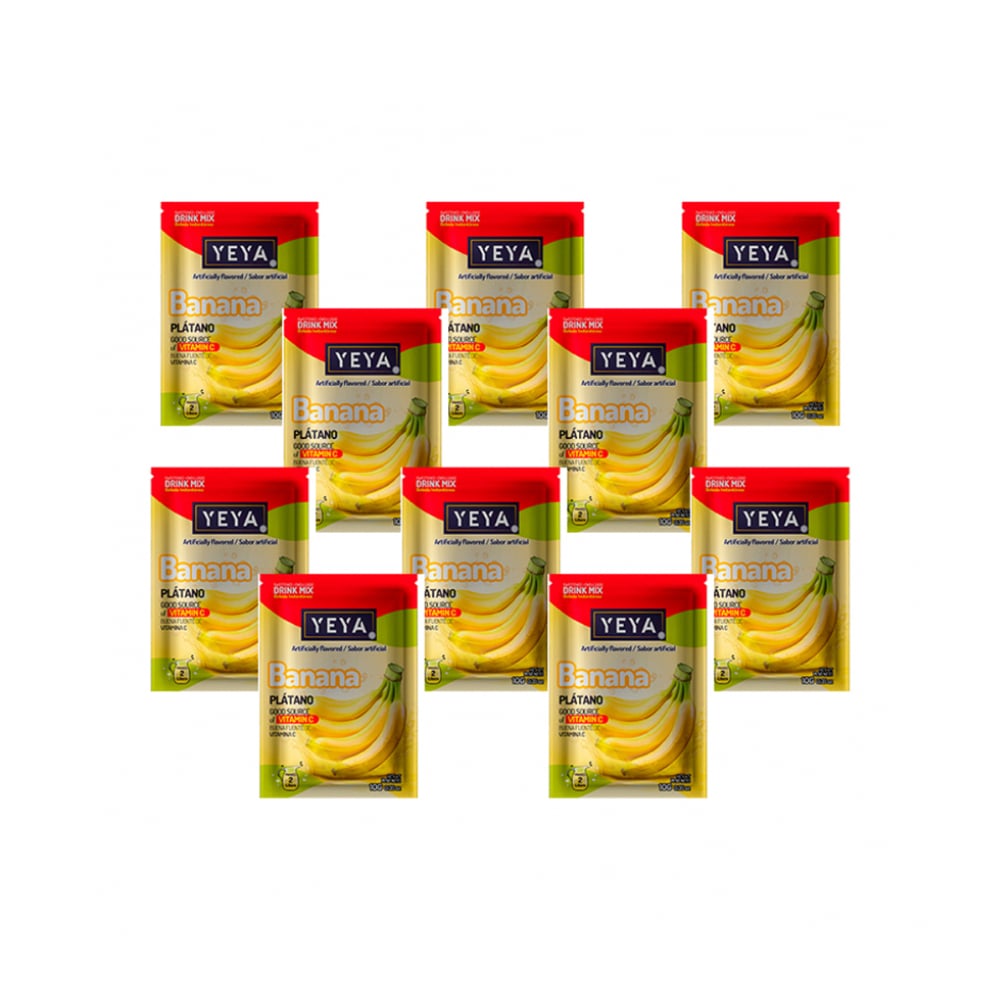 Refresco instantáneo sabor plátano YEYA (10 x 10 g / 0.35 oz) - Imagen 1
