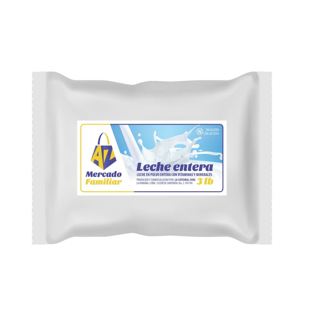 Leche entera AZ Mercado-Familiar (1.36 kg / 3 lb) - Imagen 1