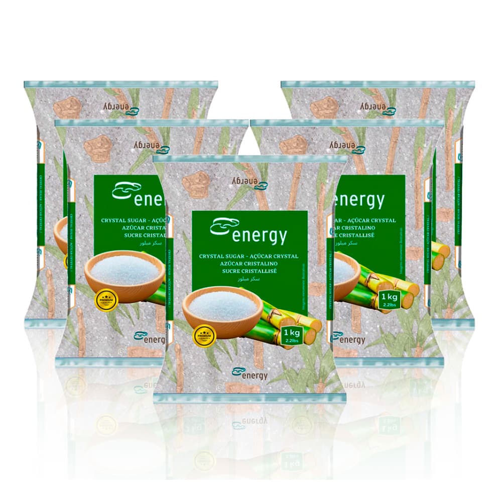 Azúcar blanca cristalina Energy (5 x 1 kg / 2.2 lb) - Imagen 1