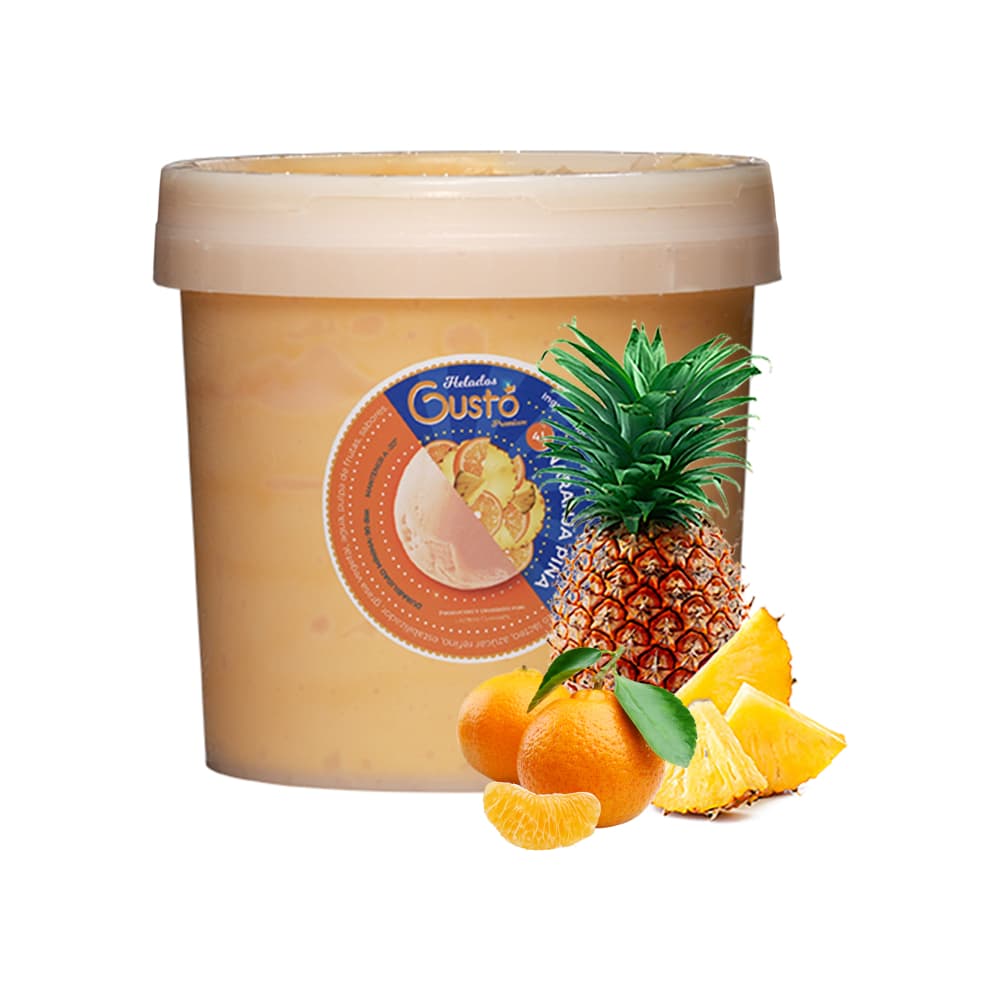 Helado Premium de naranja piña Gustó (4 L) - Imagen 1