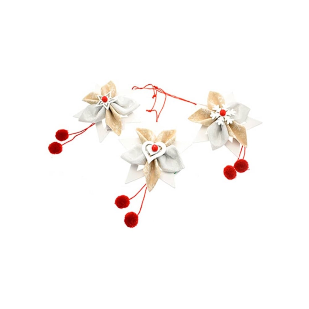 Colgante de navidad surtido con estrella-corazón-copo de nieve de 30 cm Casa y Menaje - Imagen 1