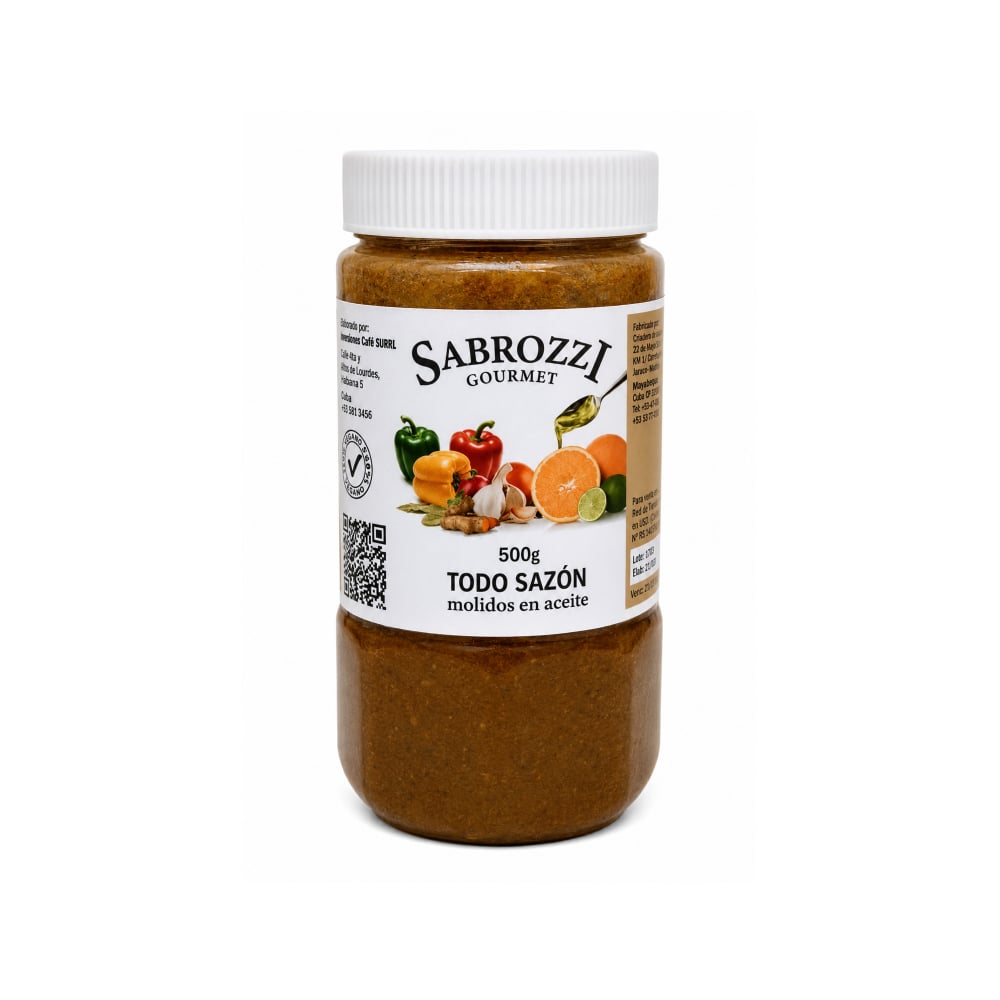 Todo sazón molido en aceite Sabrozzi (500 g / 1.1 lb) - Imagen 1