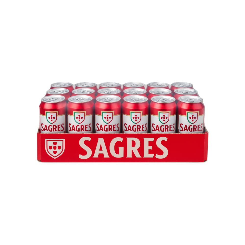Caja de cerveza importada Sagres (24 x 330 ml) - Imagen 1