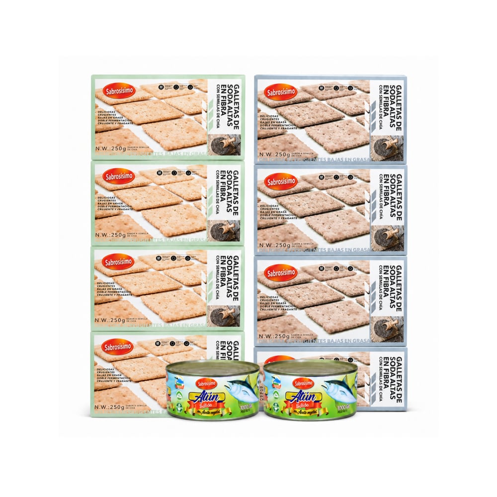 Combo de galletas con atún en trozos - Imagen 1