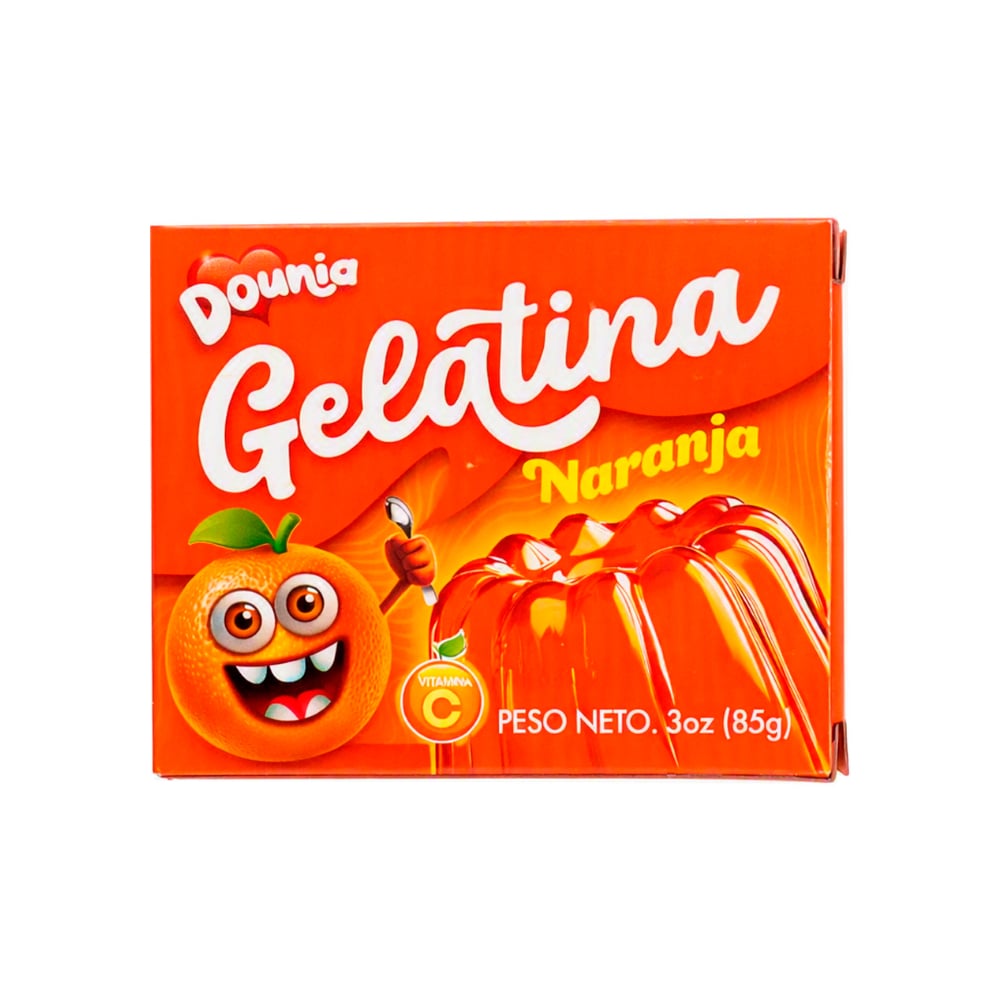 Gelatina con sabor a naranja Dounia (85 g / 3 oz) - Imagen 1