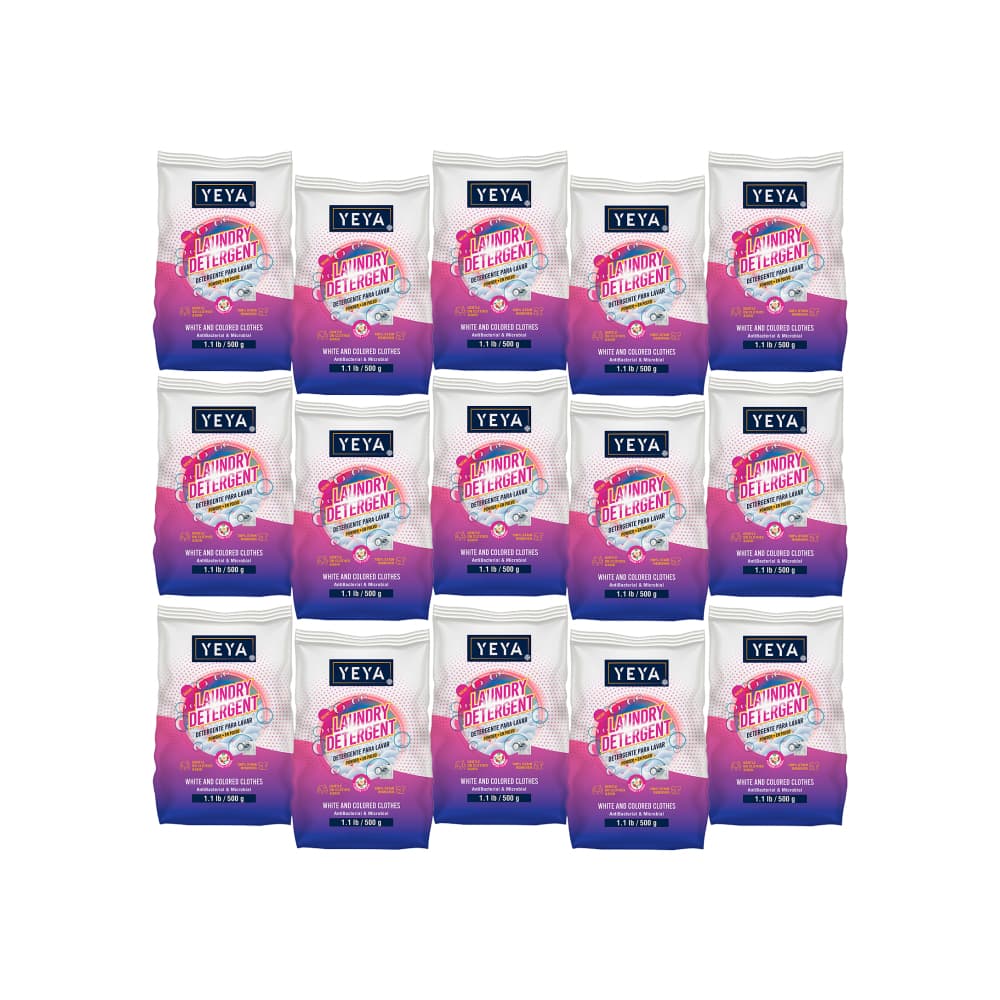 Detergente en polvo con aroma a flores Yeya (15 x 500 g / 1.1 lb) - Imagen 1