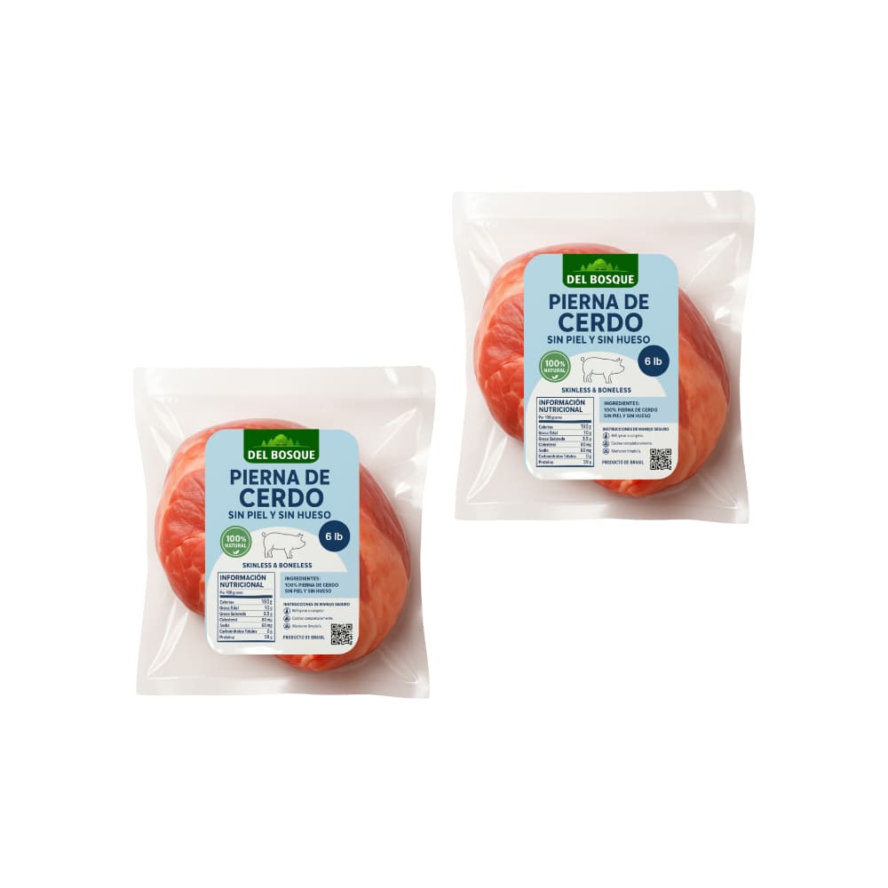 Combo de pierna de cerdo sin piel y sin hueso (2 X 6 lb) - Imagen 1