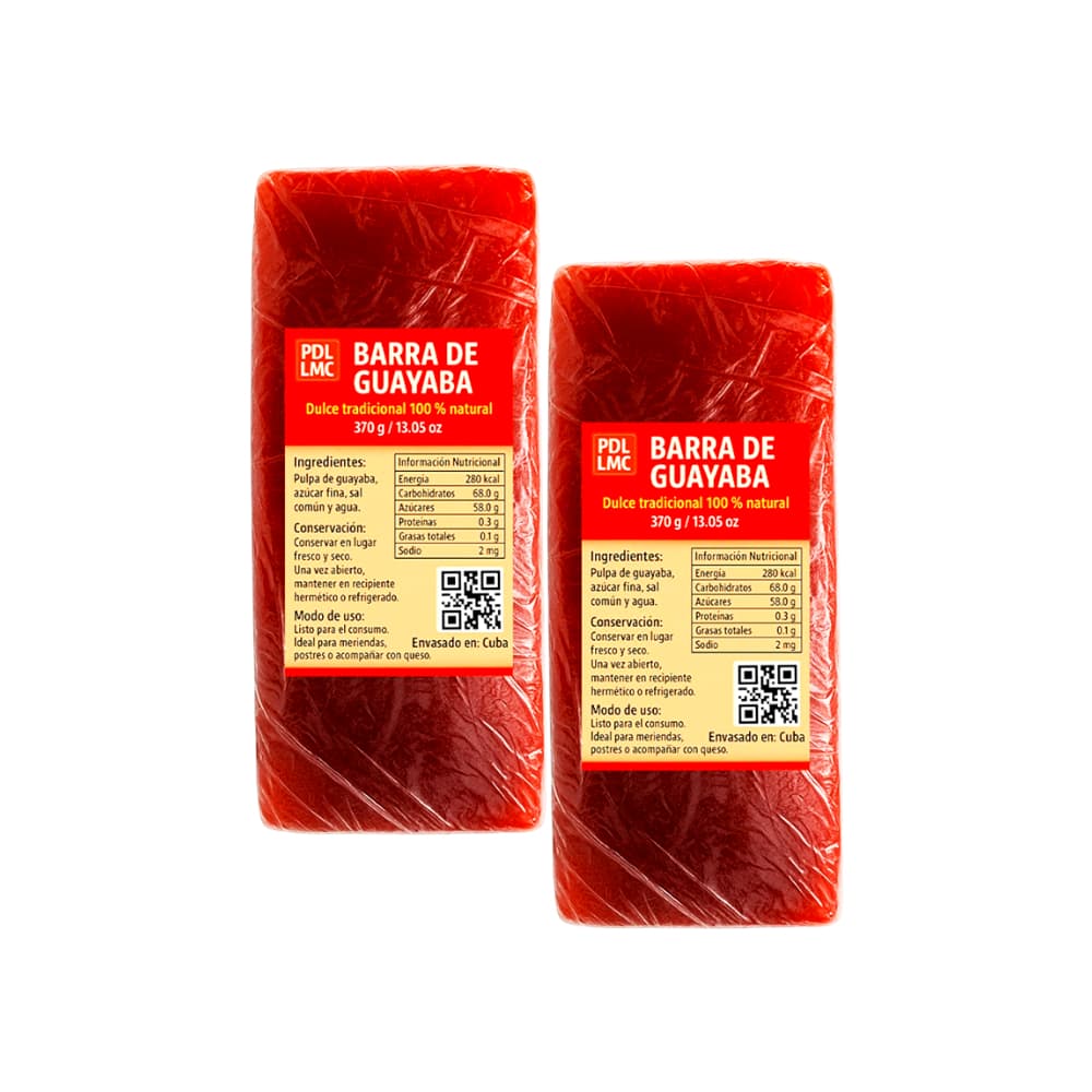Barra de guayaba – dulce tradicional 100% natural (2 x 370 g / 13.05 oz) - Imagen 1