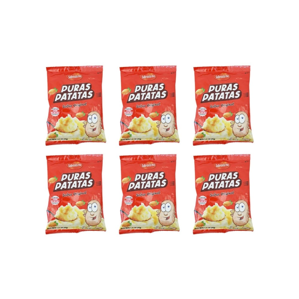 Combo Puré de puras patatas Sabrosísimo (6 x 40 g / 1.41 oz) - Imagen 1