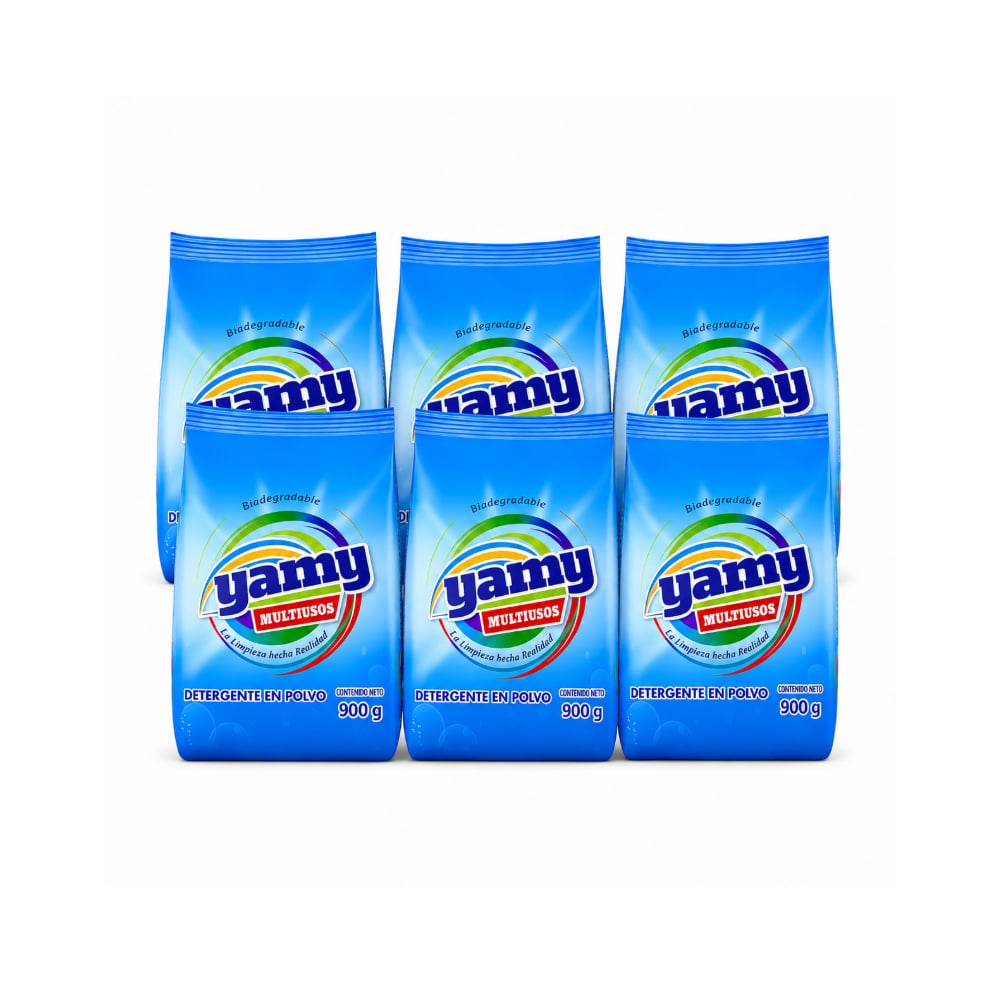 Detergente en polvo multiusos Yamy (6 x 900 g / 1.98 lb) - Imagen 1